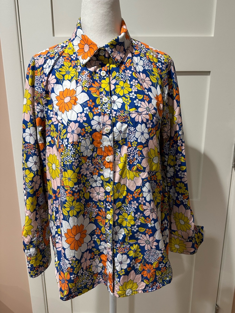 Maeve Anthropologie size S petite 100% cotton floral pattern button down - Picture 15 of 15